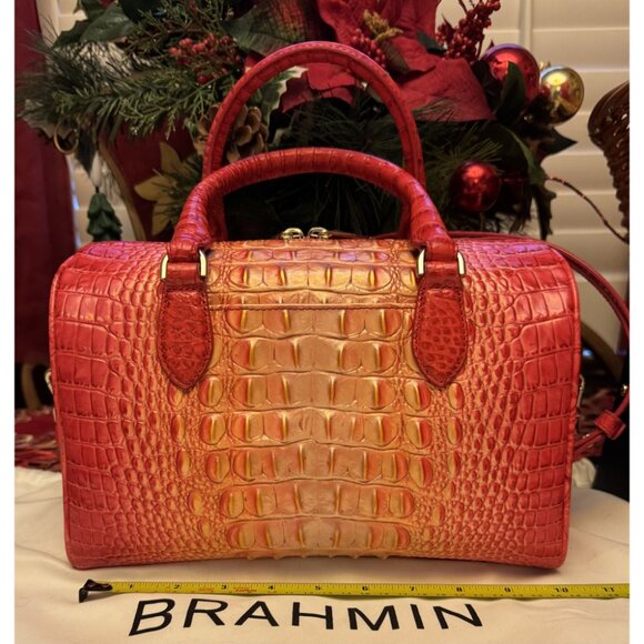 Brahmin Stacy Infushion Ombre Melbourne Genuine Leather Croc-Embossed Leather Wi - Picture 3 of 3